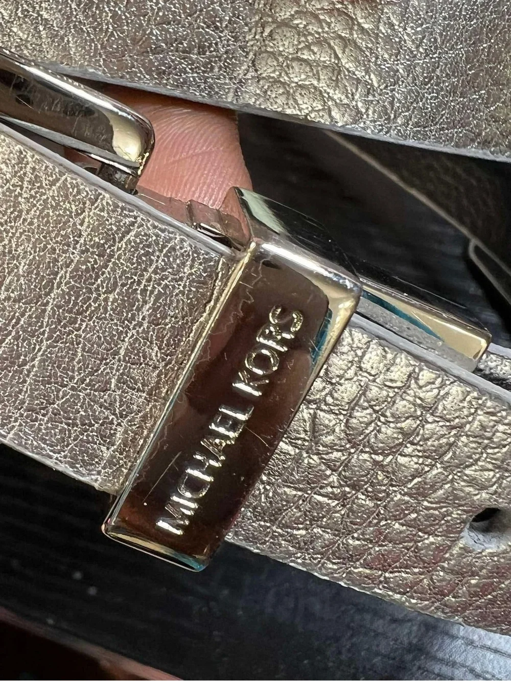 Michael kors wrap metallic belt